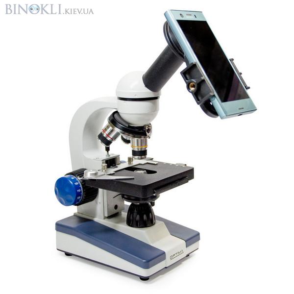 Биологический микроскоп Optima Spectator 40-400x + смартфон-адаптер