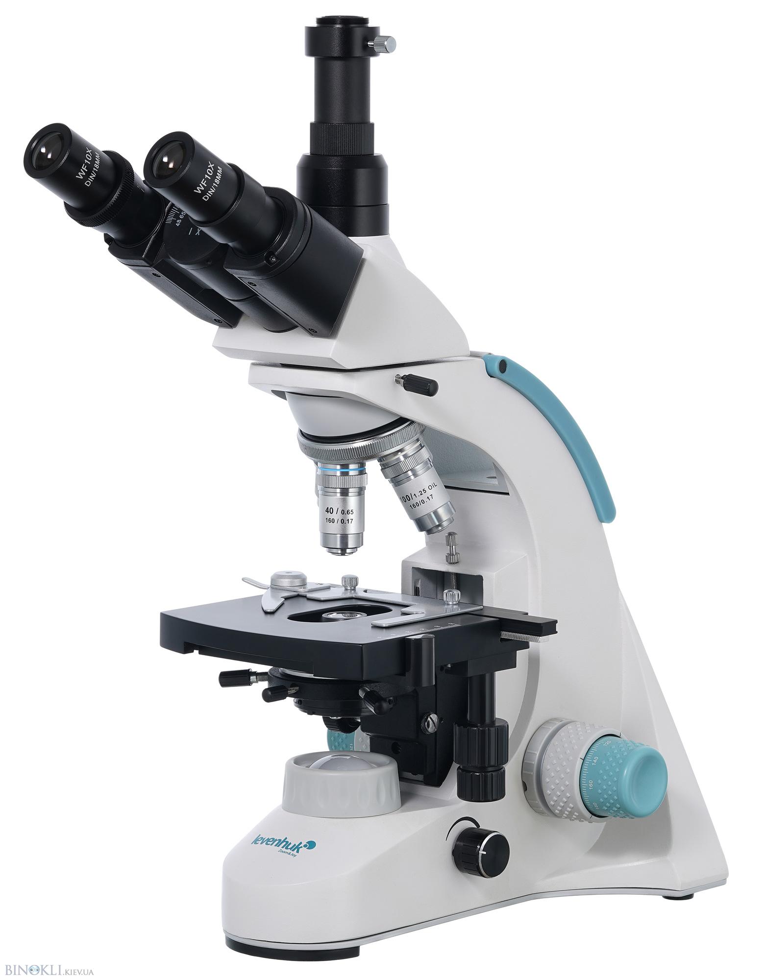  Биологический микроскоп Levenhuk 950T DARK, тринокулярный темнопольный 