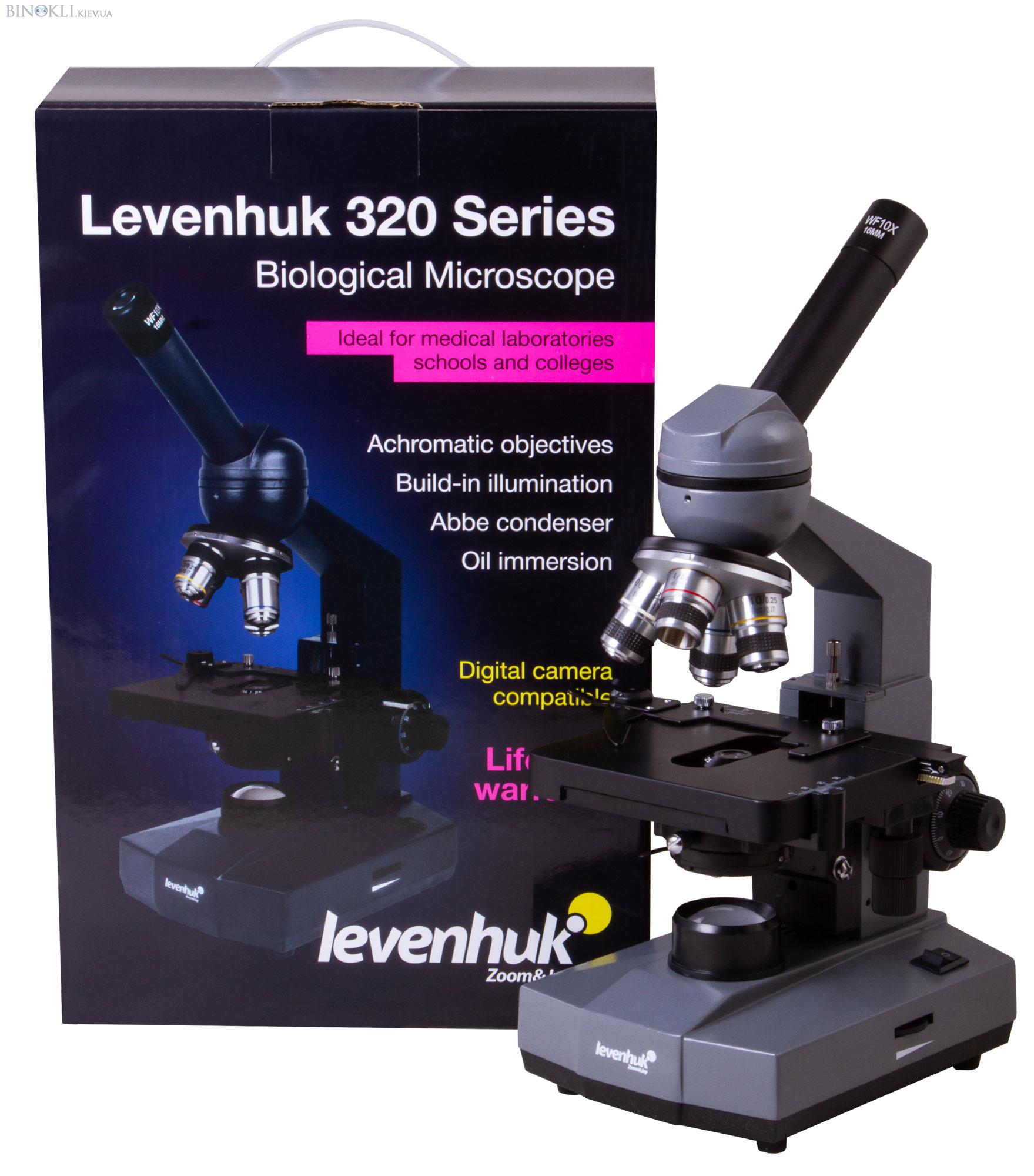 Биологический микроскоп Levenhuk 320 BASE, монокулярный
