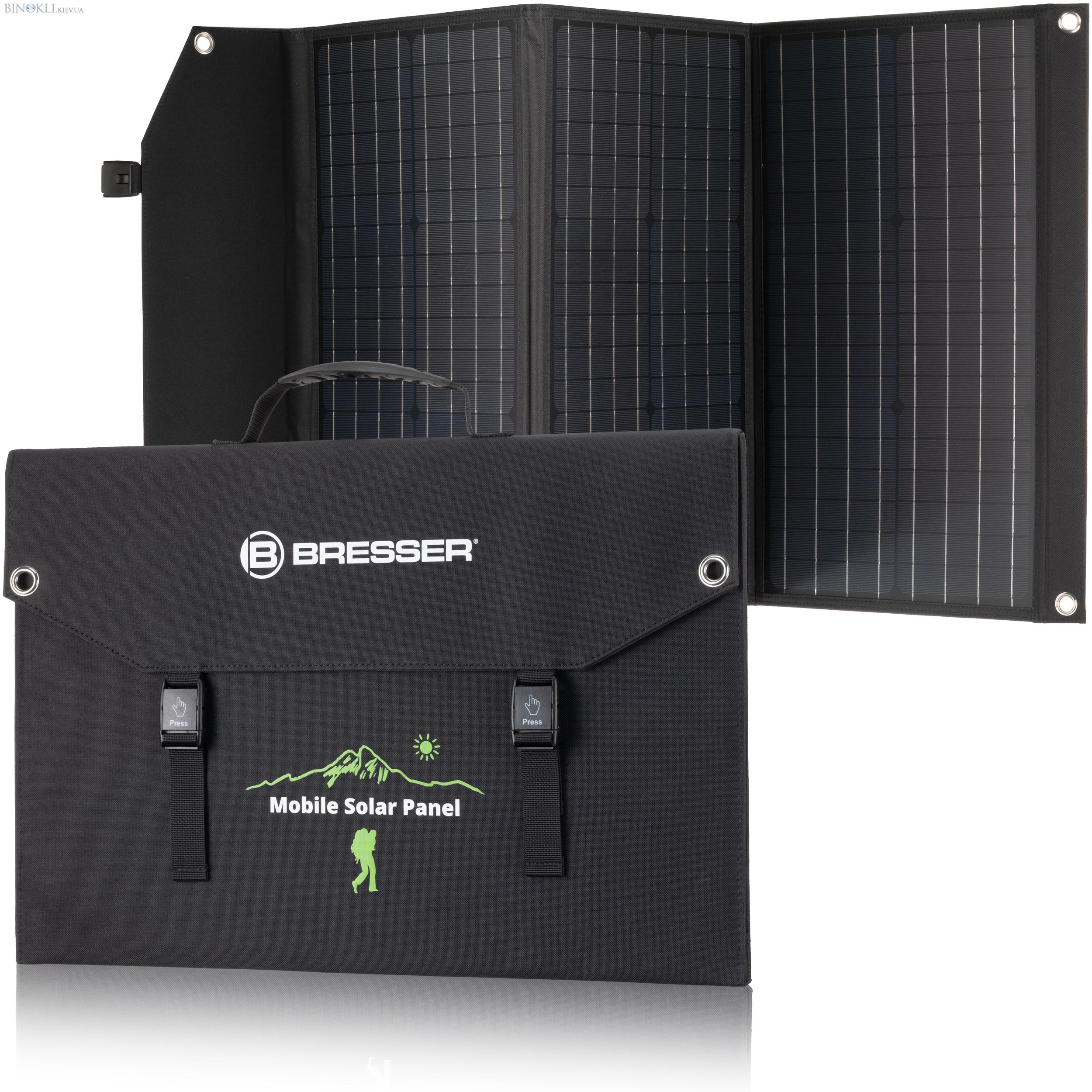 Портативний зарядний пристрій сонячна панель Bresser Mobile Solar Charger 90 Watt USB DC