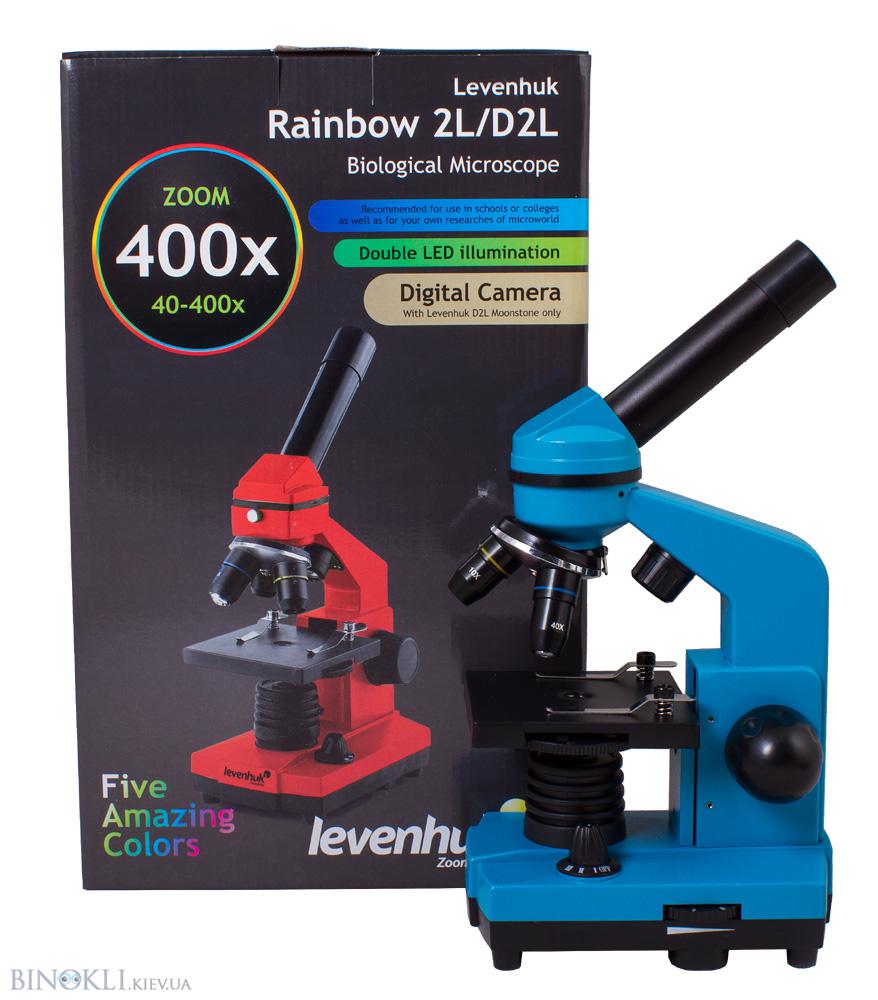 Биологический микроскоп Levenhuk Rainbow 2L AzureЛазурь