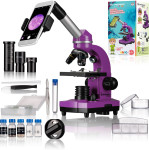 Біологічний мікроскоп Bresser Biolux SEL 40x-1600x Purple (смартфон-адаптер)