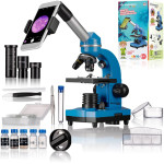 Біологічний мікроскоп Bresser Biolux SEL 40x-1600x Blue (смартфон-адаптер)